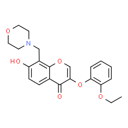 3-(2-ethoxyphenoxy)-7-hydroxy-8-(morpholin-4-ylmethyl)-4H-chromen-4-one Structure