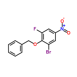 2-(Benzyloxy)-1-bromo-3-fluoro-5-nitrobenzene Structure