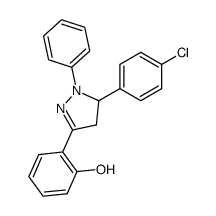 5-(4'-chlorophenyl)-3-(2''-hydroxyphenyl)-1-phenyl-2-pyrazoline Structure