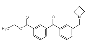 3-AZETIDINOMETHYL-3'-CARBOETHOXYBENZOPHENONE Structure