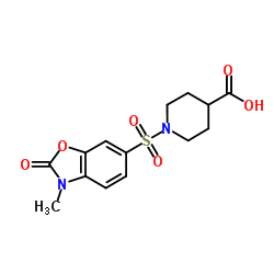 1-[(3-Methyl-2-oxo-2,3-dihydro-1,3-benzoxazol-6-yl)sulfonyl]-4-piperidinecarboxylic acid图片