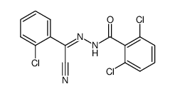 (Z)-2-chloro-N-(2,6-dichlorobenzoyl)benzohydrazonoyl cyanide Structure