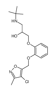 1-tert-Butylamino-3-[2-(4-chloro-3-methyl-isoxazol-5-ylmethoxy)-phenoxy]-propan-2-ol结构式