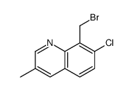 8-(bromomethyl)-7-chloro-3-methylquinoline结构式