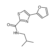 4-(furan-2-yl)-N-(2-methylpropyl)-1,3-thiazole-2-carboxamide结构式