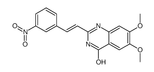 6,7-dimethoxy-2-[2-(3-nitrophenyl)ethenyl]-1H-quinazolin-4-one Structure