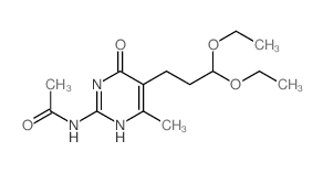 N-[5-(3,3-diethoxypropyl)-4-methyl-6-oxo-3H-pyrimidin-2-yl]acetamide结构式