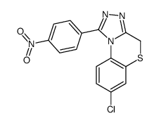 7-chloro-1-(4-nitrophenyl)-4H-[1,2,4]triazolo[3,4-c][1,4]benzothiazine结构式