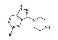 5-bromo-3-piperazin-1-yl-1H-indazole Structure