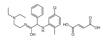 (Z)-but-2-enedioic acid,2-(5-chloro-2-methylanilino)-N-[2-(diethylamino)ethyl]-2-phenylacetamide结构式