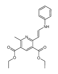 2-Methyl-6-((Z)-2-phenylamino-vinyl)-pyridine-3,5-dicarboxylic acid diethyl ester结构式