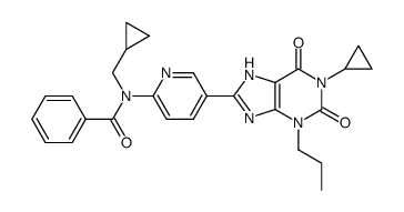 N-(5-(1-cyclopropyl-2,3,6,7-tetrahydro-2,6-dioxo-3-propyl-1H-purin-8-yl)pyridin-2-yl)-N-(cyclopropylmethyl)benzamide Structure