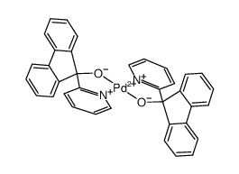 bis(N,O-[9-(2'-pyridyl)fluoren-9-olato])palladium(II)结构式