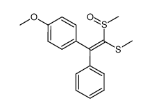 methyl 2-(4-methoxyphenyl)-1-methylsulfinyl-2-phenylethenyl sulfide Structure