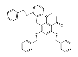 3-C-(o-Benzyloxybenzyl)-4,6-dibenzyloxy-2-methoxyacetophenone结构式