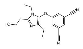 5-{[1,4-Diethyl-2-(2-hydroxyethyl)-1H-imidazol-5-yl]oxy}isophthal onitrile Structure