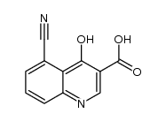 5-cyano-4-hydroxy- quinoline-3-carboxylic acid Structure