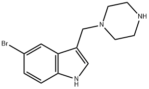 5-bromo-3-(piperazin-1-ylmethyl)-1h-indole Structure