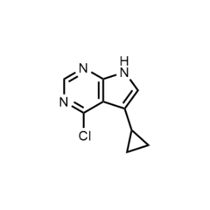 4-Chloro-5-cyclopropyl-7H-pyrrolo[2,3-d]pyrimidine Structure