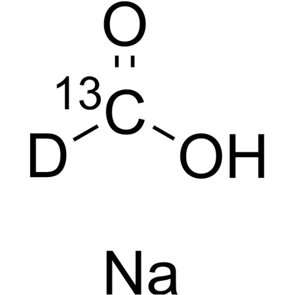 Sodium formate-13C,d1结构式