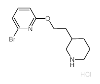 2-Bromo-6-[2-(3-piperidinyl)ethoxy]pyridine hydrochloride Structure