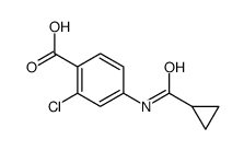 2-Chloro-4-[(cyclopropylcarbonyl)amino]benzoic Acid结构式