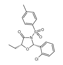 2-(2-chlorophenyl)-5-ethyl-3-tosyloxazolidin-4-one Structure