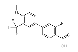 2-fluoro-4-[4-methoxy-3-(trifluoromethyl)phenyl]benzoic acid结构式