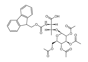 Fmoc-L-Thr(beta-D-Glc(Ac)4)-OH Structure