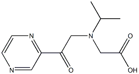 2-(isopropyl(2-oxo-2-(pyrazin-2-yl)ethyl)amino)acetic acid Structure