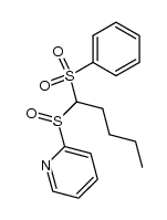 1-phenylsulfonyl-1-(pyridin-2-ylsulfinyl)pentane结构式