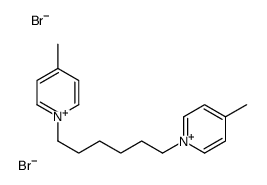 4-methyl-1-[6-(4-methylpyridin-1-ium-1-yl)hexyl]pyridin-1-ium,dibromide Structure