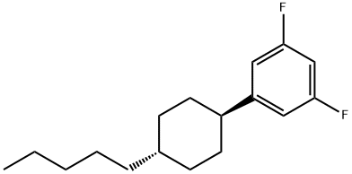 Benzene, 1,3-difluoro-5-(trans-4-pentylcyclohexyl)- Structure