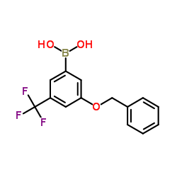 3-(benzyloxy)-5-(trifluoromethyl)phenylboronic acid Structure