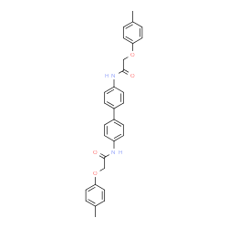 N,N'-4,4'-Biphenyldiylbis[2-(4-methylphenoxy)acetamide]结构式