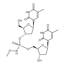 3'-thymidine-5'-thymidine-N-methoxyphosphoramidate结构式