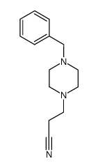 3-(4-benzylpiperazin-1-yl) propanenitrile结构式