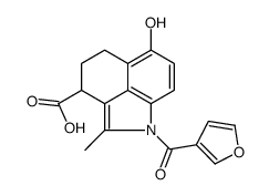 1-(furan-3-carbonyl)-6-hydroxy-2-methyl-4,5-dihydro-3H-benzo[cd]indole-3-carboxylic acid Structure