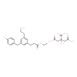 ETHYL 3-(3-(2-AMINOETHYL)-5-(4-FLUOROBENZYL)PHENYL)PROPANOATE 2-HYDROXYPROPANE-1,2,3-TRICARBOXYLATE结构式