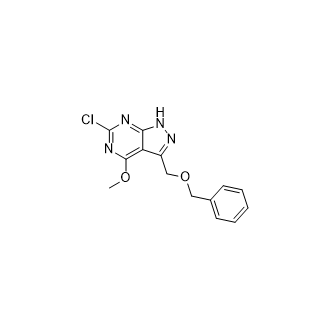 3-((Benzyloxy)methyl)-6-chloro-4-methoxy-1H-pyrazolo[3,4-d]pyrimidine structure