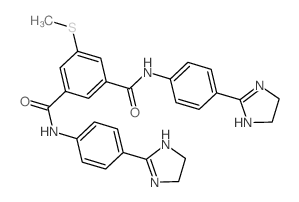 1,3-Benzenedicarboxamide, N,N-bis (4, 5-dihydro-1H-imidazol-2-yl)phenyl)-5-(methylthio)- Structure