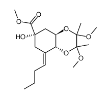 methyl (4aR,6S,8aR)-8-butylidene-6-hydroxy-2,3-dimethoxy-2,3-dimethyloctahydrobenzo[b][1,4]dioxine-6-carboxylate结构式