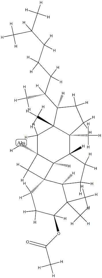 (11R)-11β,19-Cyclo-5α-lanostane-3β,11-diol 3-acetate结构式