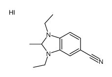 1,3-diethyl-2-methyl-1,2-dihydrobenzimidazol-1-ium-5-carbonitrile,iodide结构式