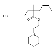 2-piperidin-1-ium-1-ylethyl 2-ethyl-2-methylhexanoate,chloride结构式