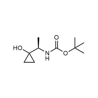 tert-Butyl (R)-(1-(1-hydroxycyclopropyl)ethyl)carbamate Structure