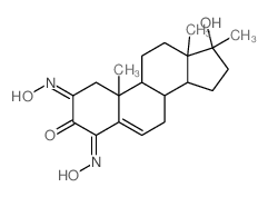 Androst-5-ene-2,3,4-trione,17-hydroxy-17-methyl-, 2,4-dioxime, (17b)- (9CI)结构式