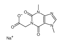 sodium,2-(3,7-dimethyl-2,6-dioxopurin-1-yl)acetate Structure