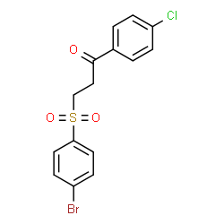 3-[(4-Bromophenyl)sulfonyl]-1-(4-chlorophenyl)-1-propanone结构式