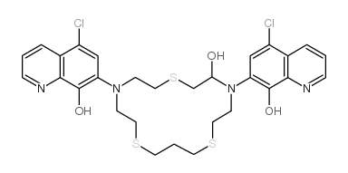 4,10-BIS(5-CHLORO-8-HYDROXY-7-QUINOLINYL)-1,7,13-TRITHIA-4,10-DIAZACYCLOHEXADECAN-9-OL picture